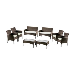 Foto 1 | Foto 1 | Juego de Muebles de Jardín Ilios Innova de Mimbre para 8 Personas Diseño Ergonómico