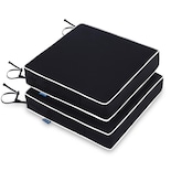 Cojines Para Sillas De Exterior Miulee, Impermeables, 60 X 60 X 10 Cm, Color Negro - Venta Internacional.