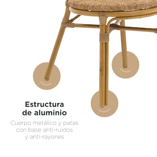 Foto 6 | Foto 6 | Set 2 Sillas De Exterior Top Living Kina Café Estilo Vintage De Ratán Sintético Ideal Para Terraza Y Jardin