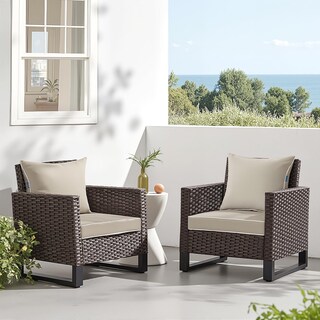 Foto 2 | Foto 2 | Juego De Cojines De Asiento Exterior Miulee, Beige, Impermeables, 56 X 56 X 8 Cm - Venta Internacional.