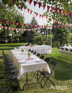 Foto 6 | Foto 6 | Silla Plegable Plástico Hdpe Ligera Folding Chair Silla Jardín Eventos Fiestas Reuniones Para Exterior Paquete De 5 Sillas
