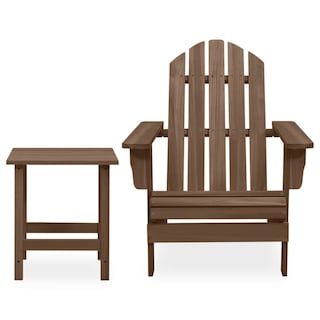 Foto 3 | Foto 3 | Silla Adirondack Para Patio Vidaxl De Madera Maciza De Abeto Marrón Con Mesa - Venta Internacional.