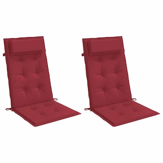 Foto 1 | Foto 1 | Juego De 2 Cojines Para Silla Vidaxl Highback Tela Oxford Color Rojo Vino - Venta Internacional.