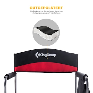 Foto 5 | Foto 5 | Sillas Camping Directors Kingcamp Con Soporte De 180 Kg Rojo Paquete De 2 - Venta Internacional