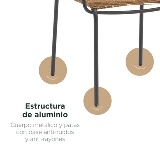 Foto 7 | Foto 7 | Set De Jardín Top Living 4 Sillas De Ratán Sintético + Mesa Cuadrada