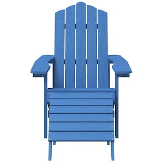 Foto 4 | Foto 4 | Juego De Sillas Adirondack Vidaxl Con Reposapiés Y Mesa Color Azul Aguamarina - Venta Internacional.