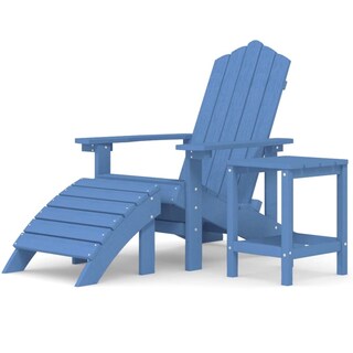 Foto 1 | Foto 1 | Juego De Sillas Adirondack Vidaxl Para Patio Hdpe Azul Aguamarina Con Mesa - Venta Internacional.