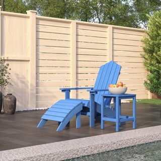 Foto 2 | Foto 2 | Juego De Sillas Adirondack Vidaxl Para Patio Hdpe Azul Aguamarina Con Mesa - Venta Internacional.