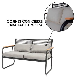 Foto 7 | Foto 7 | Sala de Jardín Ilios Innova 4 Piezas Gris