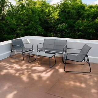 Foto 4 | Foto 4 | Juego de Sala Iliosinnova para Jardín 4 Piezas Gris para Exterior