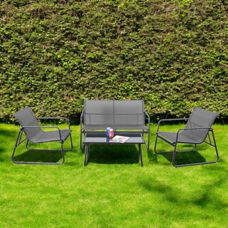 Foto 5 | Foto 5 | Juego de Sala Iliosinnova para Jardín 4 Piezas Gris para Exterior