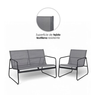 Foto 6 | Foto 6 | Juego de Sala Iliosinnova para Jardín 4 Piezas Gris para Exterior
