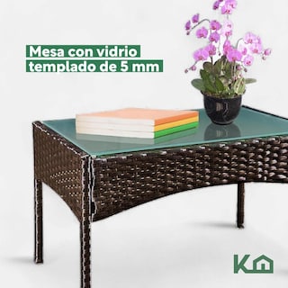 Foto 4 | Foto 4 | Sala para Exterior Marrón KingsHouse 4 Piezas
