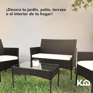 Foto 8 | Foto 8 | Sala para Exterior Negra KingsHouse 4 Piezas