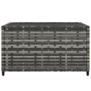 Foto 3 | Foto 3 | Mesa para Patio Vidaxl con Tapa de Vidrio Templado Gris - Venta Internacional