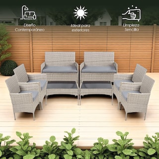 Foto 3 | Foto 3 | Juego de Muebles de Jardín Ilios Innova de Ratan para 8 Personas