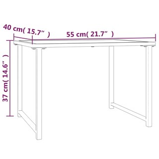 Foto 7 | Foto 7 | Mesa De Patio Vidaxl De Acero Antracita 55 X 40 X 37 Cm Impermeable - Venta Internacional.