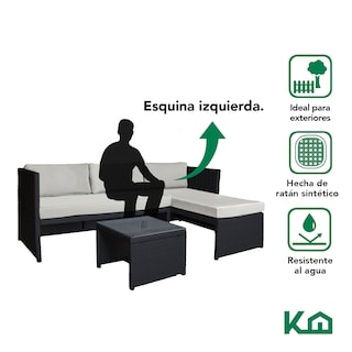 Foto 2 | Foto 2 | Sala Exterior Esquinera Izquierda Mueble Jardín Ratan Sofa