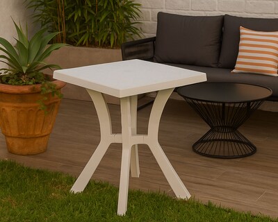 Foto 3 | Foto 3 | Mesa Mediana De Plástico Duro Polycar Modelo Palermo  Color Blanca Cuadrada