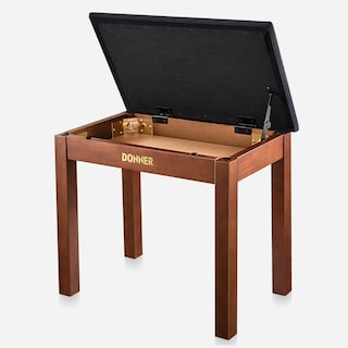 Foto 1 | Foto 1 | Banco Para Piano Donner Dkb-10 Con Almacenamiento De Madera Maciza, Color Marrón - Venta Internacional.