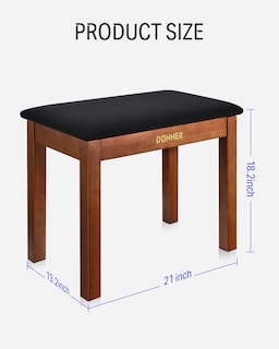 Foto 4 | Foto 4 | Banco Para Piano Donner Dkb-10 Con Almacenamiento De Madera Maciza, Color Marrón - Venta Internacional.
