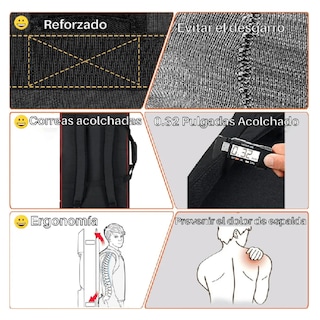 Foto 5 | Foto 5 | Funda Para Teclado 49 Teclas Bolsa Para Piano Con Bolsillos Lab.g, Negro Líneas Rojas