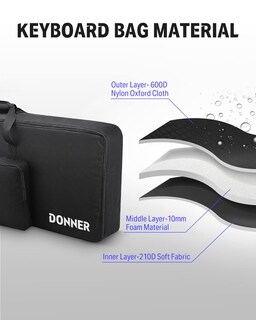 Foto 2 | Foto 2 | Funda De Teclado Donner Para Piano Eléctrico Portátil De 61 Teclas, Color Negro - Venta Internacional.