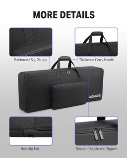 Foto 3 | Foto 3 | Funda De Teclado Donner Para Piano Eléctrico Portátil De 61 Teclas, Color Negro - Venta Internacional.