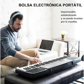 Foto 5 | Foto 5 | Funda Teclado De Piano Electrónico Belug Negro Linea Amarilla