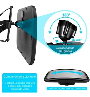 Foto 3 | Foto 3 | Espejo Retrovisor para Bebé con Vista Panorámica