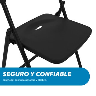 Foto 4 | Foto 4 | Silla Plegable Onof Viviana con Patas Antiderrapante Multifuncional Color Negro