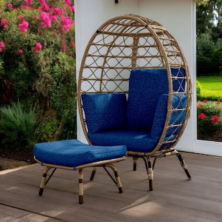 Foto 4 | Foto 4 | Silla de Jardín Ilios Innova Acolchada Azul Marino con Reposa Pies para exterior o interior