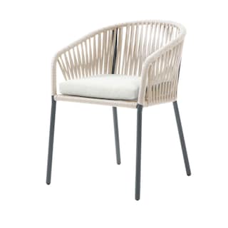 Foto 2 | Foto 2 | Silla De Exterior Beige Con Asiento Acolchado De Hule Espuma. Estructura De Aluminio Y Cuerda Sintética