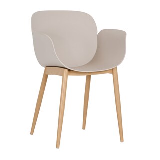 Foto 1 | Foto 1 | Silla Queen Beige Patas De Metal Madera