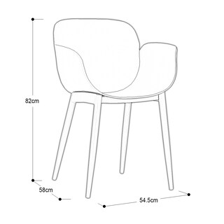 Foto 3 | Foto 3 | Silla Queen Beige Patas De Metal Madera