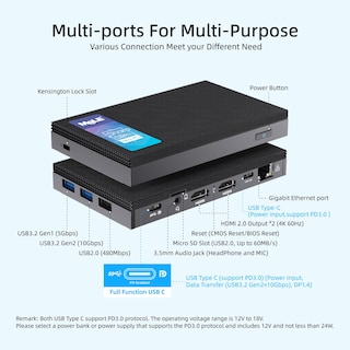 Foto 5 | Foto 5 | Mini PC MeLE N100 sin Ventilador 16 GB RAM 512 GB SSD 2X HDMI 4K - Venta Internacional