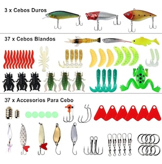 Foto 2 | Foto 2 | Kit de Señuelos Realistas Pesca EO Safe Imports ESI-221 Multicolor con Caja