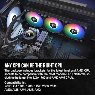 Foto 6 | Foto 6 | Enfriador Líquido Para Cpu Thermaltake Th360 Argb Sync V2 Negro - Venta Internacional.