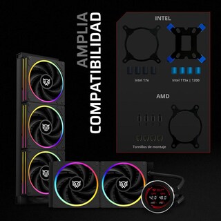 Foto 3 | Foto 3 | Enfriamiento Liquido Balam Rush Hydrox Expert Hyx36 360mm Argb 4 Pines 2200 Rpm Tdp 3000w Lga1700 Am5 Display Negro Br-941822