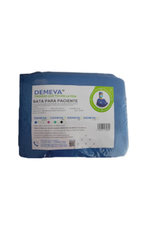Foto 5 | Foto 5 | Bata Desechable para Paciente Demeva Azul 10 Piezas
