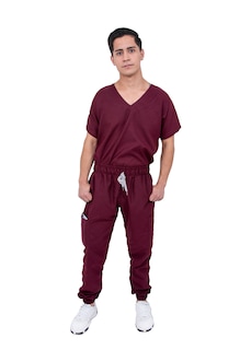 Foto 1 | Foto 1 | Pijama Quirúrgica Jogger Vino para Hombre