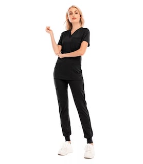 Foto 2 | Foto 2 | Conjunto De Trabajo De Uniforme Quirúrgico Para Hospital Mediano, Negro