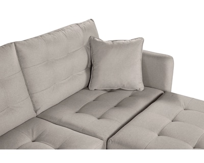 Foto 6 | Foto 6 | Sala Modular Sofá Cama Reversible de Lino Gris Claro Modelo Cinnamon Makora