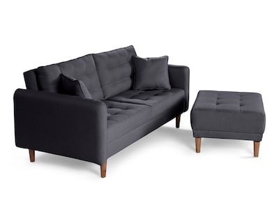 Foto 4 | Foto 4 | Sala Modular Sofá Cama Reversible de Lino Gris Oxford Modelo Cinnamon Makora