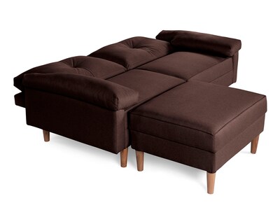 Foto 5 | Foto 5 | Sala Modular Sofá Cama Reversible de Lino Chocolate Modelo Cassanova Makora