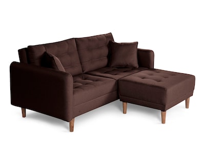 Foto 3 | Foto 3 | Sala Modular Sofá Cama Reversible De Lino Chocolate Modelo Cinnamon Makora