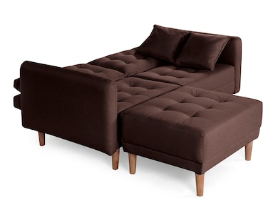 Foto 5 | Foto 5 | Sala Modular Sofá Cama Reversible De Lino Chocolate Modelo Cinnamon Makora