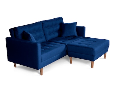 Foto 3 | Foto 3 | Sala Modular Sofá Cama Reversible de Lino Azul Modelo Jerome