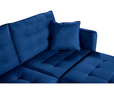Foto 6 | Foto 6 | Sala Modular Sofá Cama Reversible de Lino Azul Modelo Cinnamon Makora