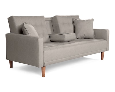 Foto 3 | Foto 3 | Sofá Cama Makora Tammy con Memory Foam Gris Claro Lino Respaldo Reclinable de 3 Posiciones